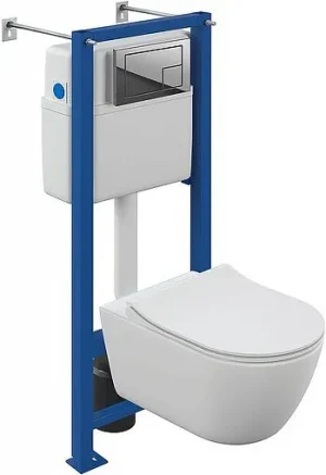 Комплект 6 в 1 Cersanit Nature Oval CO DPL EO/Vector/Corner 64576 с кнопкой Corner хром глянцевый