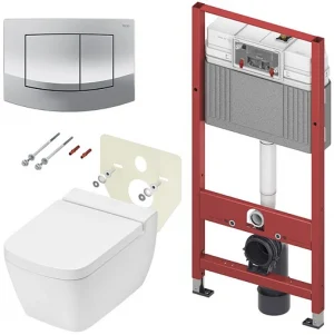 Комплект 6 в 1 TECEone 9400405.WC2 с кнопкой TECEambia 9240226 хром глянцевый