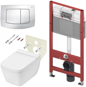 Комплект 6 в 1 TECEone K440200.WC2 с кнопкой TECEambia 9240200 белый глянцевый