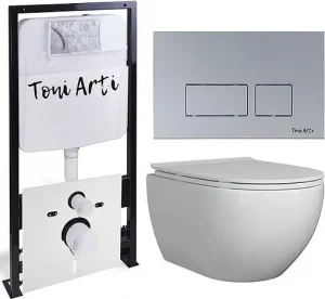 Комплект 6 в 1 Toni Arti Baglio TA-01+TA-BO4936+TA-0040 с кнопкой Noche хром матовый