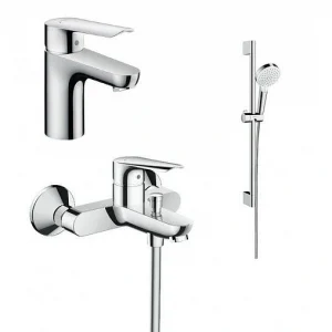 Комплект для ванны 3 в 1 Hansgrohe Logis E хром SetLogisE100C