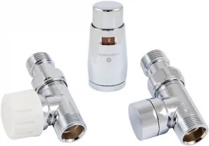Комплект вентилей терморегулирующих прямых М22x1.5 x ½"н Schlosser Elegant Mini хром 603400049