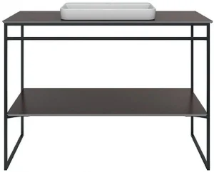 Консоль с умывальником напольная Kerama Marazzi Plaza Next 120 чёрный матовый PL.N.120.01BLK.M+PL.wbi.55.1+