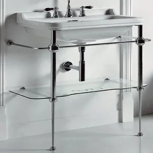 Консоль напольная Kerasan Waldorf 80 хром 9197K1cr+4141K1bi/cr*1