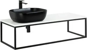 Консоль подвесная BelBagno 120 L чёрный матовый EK-120-ST+