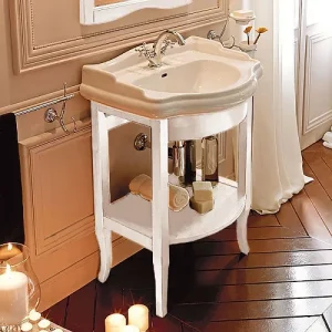 Консоль с умывальником напольная Kerasan Retro 69 белый матовый 735030+