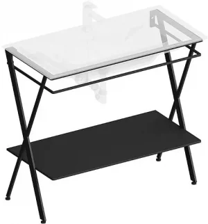 Консоль с умывальником напольная Kerama Marazzi Piano Next 95 чёрный PIA.N.95BLK+PI.wb.95