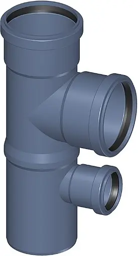 Крестовина одноплоскостная двухуровневая внутренняя бесшумная D=110x110x50мм Угол 87,5° Poloplast POLO-KAL NG P1947