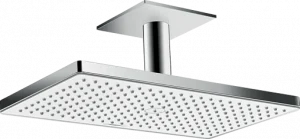 Лейка верхнего душа с потолочным креплением Hansgrohe Rainmaker Select 460 1jet белое стекло/хром 24002400