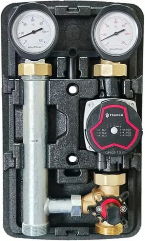 Насосный модуль с 3-х ходовым смесительным клапаном 1"в х 1½"н Meibes MeiFlow TOP S MC M66931.36SH с насосом Flamco GPA 25-7.5