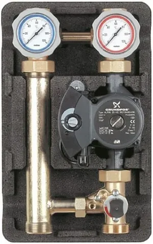 Насосный модуль с 3-х ходовым смесительным клапаном 1"в х 1½"н Meibes MK M66831.36SH с насосом Flamco GPA 25-7.5