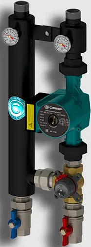 Насосный модуль с 3-х ходовым смесительным клапаном 1"в х 1"н Север R-S 25/4 1945090 с насосом Север-UPS 25-4