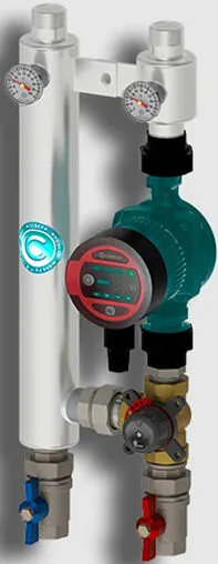 Насосный модуль с 3-х ходовым смесительным клапаном 1"в х 1"н Север-R-S Smart25/6(Aisi) 1955095 с насосом Север-SMART 25-6