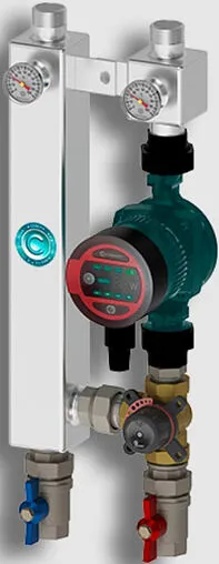 Насосный модуль с 3-х ходовым смесительным клапаном 1"в х 1"н Север S Smart 25/4(Aisi) 1915094 с насосом Север-SMART 25-4