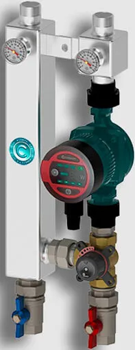 Насосный модуль с 3-х ходовым смесительным клапаном 1"в х 1"н Север S Smart 25/6(Aisi) 1915095 с насосом Север-SMART 25-6