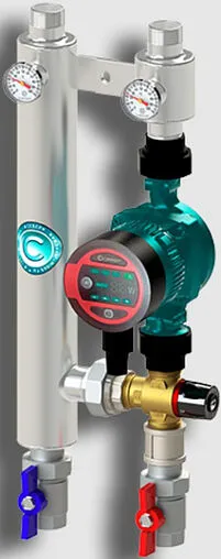 Насосный модуль с термостатическим смесительным клапаном 1"в х 1"н Север R-TS Smart 25/6(Aisi) 1955103 с насосом Север-SMART 25-6