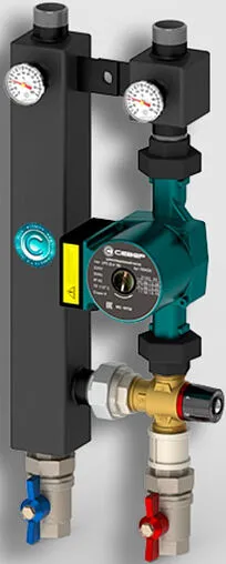 Насосный модуль с термостатическим смесительным клапаном 1"в х 1"н Север TS 25/4 1925100 с насосом Север-UPS 25-4