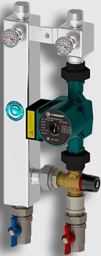 Насосный модуль с термостатическим смесительным клапаном 1"в х 1"н Север TS 25/6(Aisi) 1915101 с насосом Север-UPS 25-6