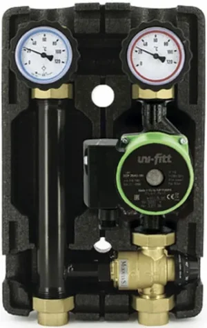 Насосный модуль с термостатическим смесительным клапаном 1"в х 1"в Uni-Fitt 491E2500 с насосом Uni-Fitt ECP 25/60