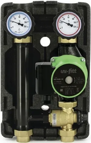 Насосный модуль с термостатическим смесительным клапаном 1"в х 1"в Uni-Fitt 491S2500 с насосом Uni-Fitt SCP 25/60