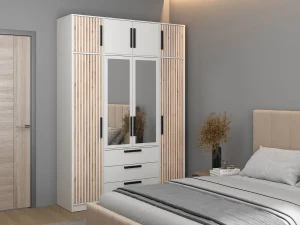 83.07 шкаф + 83.10 тумба Вегас Белый