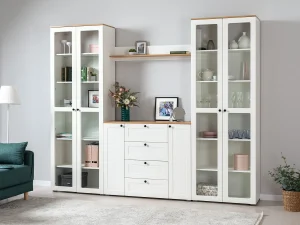 Гостиная Остин 4 белый/дуб золотой