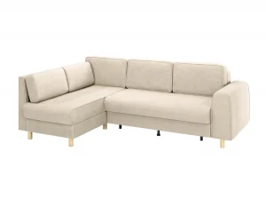 Диван-кровать угловой Шелдон / букле Лайк кремовый 100