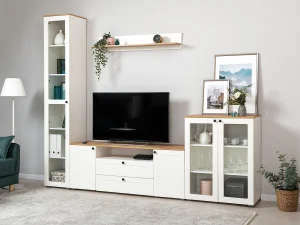 Гостиная Остин 1 белый/дуб золотой