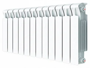 Радиатор биметаллический 12 секций нижнее правое подключение Rifar Monolit Ventil 350 RMVR35012