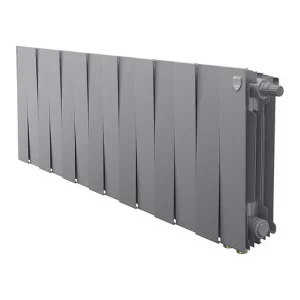 Радиатор биметаллический 14 секций нижнее правое подключение Royal Thermo PianoForte 300 VR80 Silver Satin RTPSVR803030014