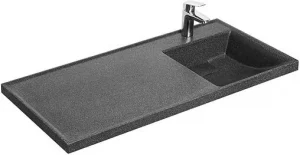 Тумба-умывальник напольная над стиральной машиной Aquaton Лондри 105 R белый 1A2360K3LH010