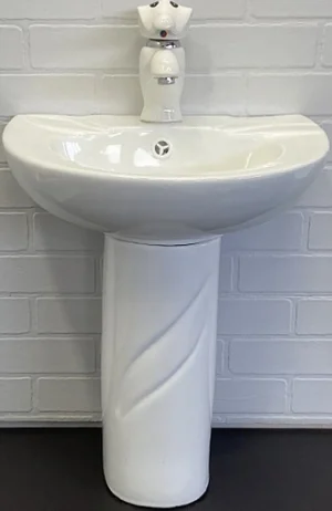 Раковина с пьедесталом детская Comforty 42 белый 0991W/DK-02/P0991W/01W