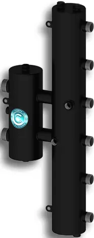 Распределительный коллектор 3 контура с гидрострелкой 1¼"н x 1"н Север-R-V3 1945012