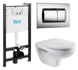 Комплект 5 в 1 Roca Victoria 893100000 с кнопкой хром глянцевый