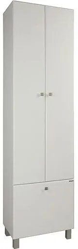 Шкаф-пенал двухстворчатый с бельевой корзиной Aquaton Симпл 55 белый 1A137403SL010