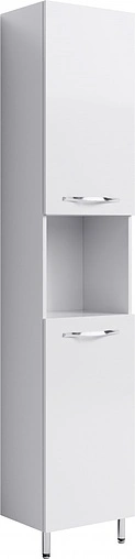 Шкаф-пенал с бельевой корзиной Aqwella Allegro 40 белый Agr.05.04