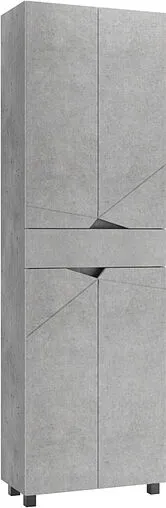 Шкаф-пенал напольный Домино Vector метрополитан грей/бетон серый DV6611P