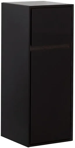 Шкаф-пенал подвесной Aquanet Милан 35 R чёрный глянец 00306376