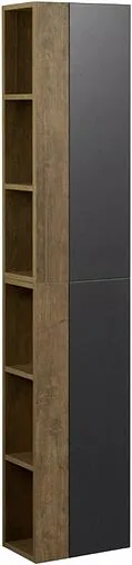 Шкаф-пенал подвесной Aquaton Терра 35 дуб кантри/антрацит 1A247503TEKA0+1A247503TEKA0