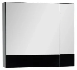 Шкаф-зеркало Aquanet Верона 75 L чёрный 00175385