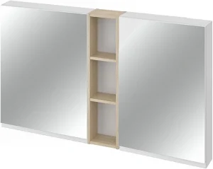 Шкаф-зеркало Cersanit Moduo 140 белый/дуб SB-LS-MOD60/Wh+SB-MD-MOD20-SW+SB-LS-MOD60/Wh