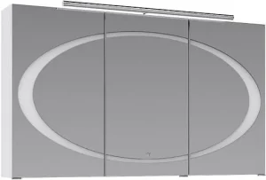 Шкаф-зеркало Clarberg Dune 120 белый DUN0412