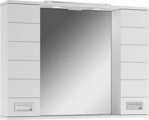 Шкаф-зеркало Домино Cube 90 белый DC5012HZ