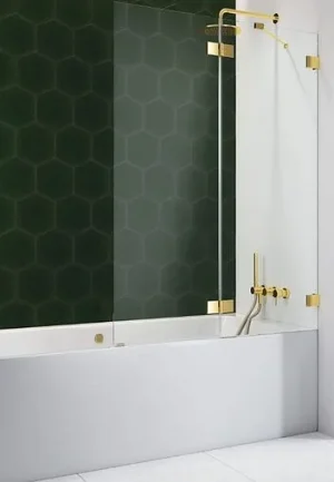 Шторка на ванну 1000мм прозрачное стекло Radaway Essenza Pro Gold PND II 100 R 10102100-09-01R