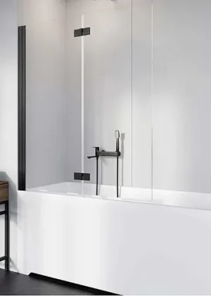 Шторка на ванну 1000мм прозрачное стекло Radaway NES Black PND I 100 L 10010100-54-01L
