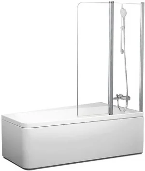 Шторка на ванну 1000мм прозрачное стекло Ravak 10° 10CVS2 100 R 7QRA0C03Z1