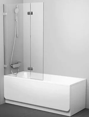 Шторка на ванну 1000мм прозрачное стекло Ravak Brilliant BVS2-100 L 7ULA0A00Z1+D01000A072