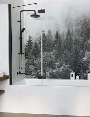 Шторка на ванну 1400мм прозрачное стекло Radaway Essenza New Black PND II 140 L 10002140-54-01L