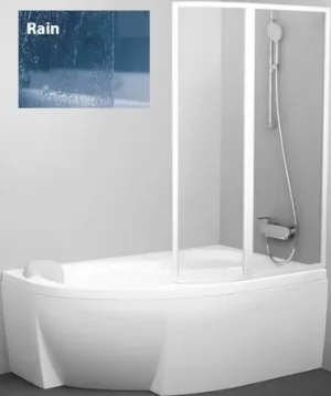 Шторка на ванну 1500мм прозрачное, матовое стекло Ravak Supernova VSK2 150 P 76P8010041