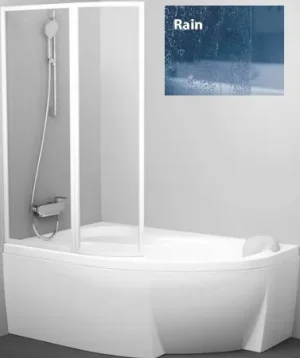 Шторка на ванну 1700мм прозрачное, матовое стекло Ravak Supernova VSK2 170 L 76LB010041